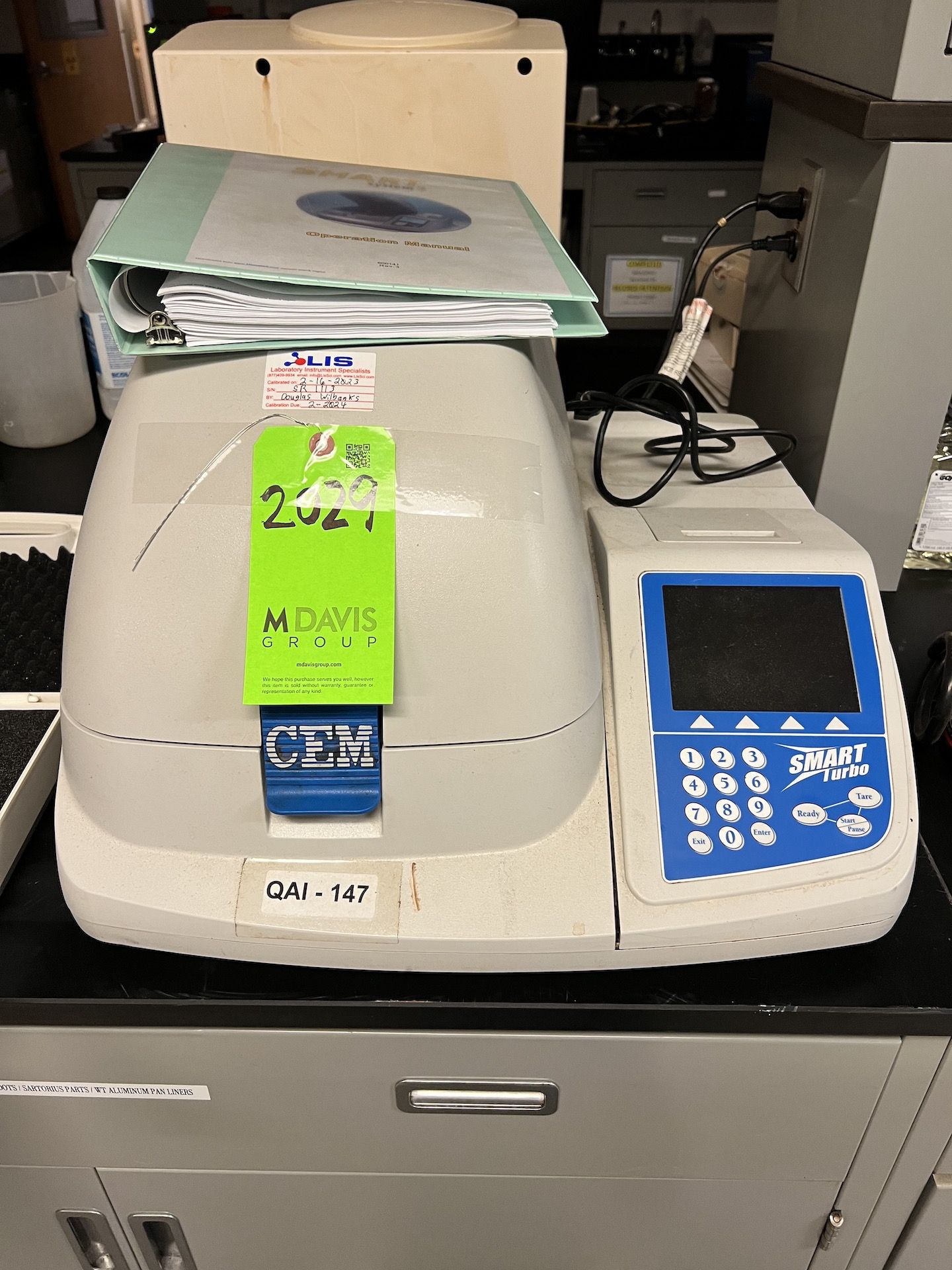 CEM TURBO SMART 5 MICROWAVE MOISTURE ANALYZER, S/N SR1113