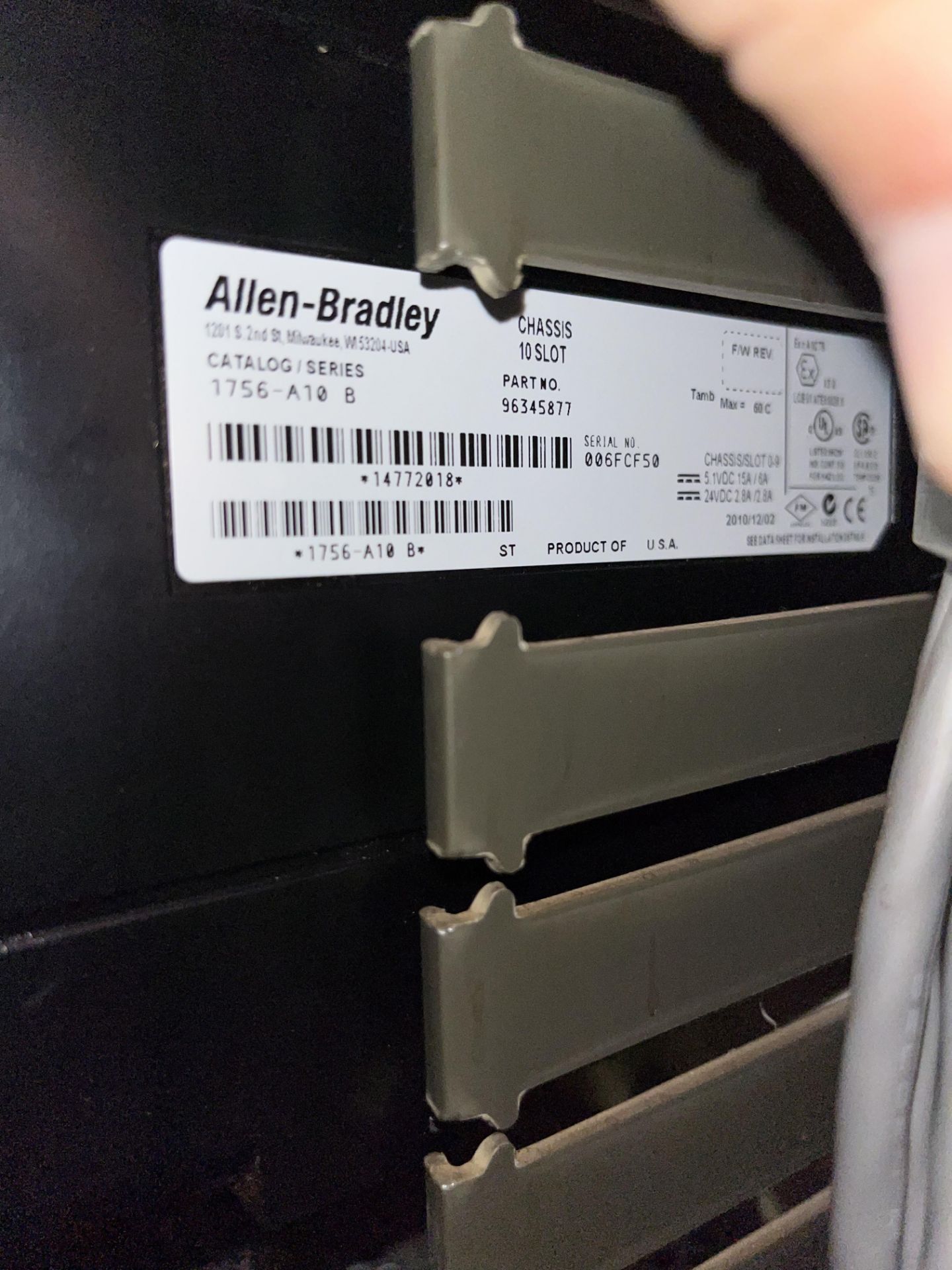 (3) ALLEN-BRADLEY PLC RACKS 10 SLOT - Image 9 of 14