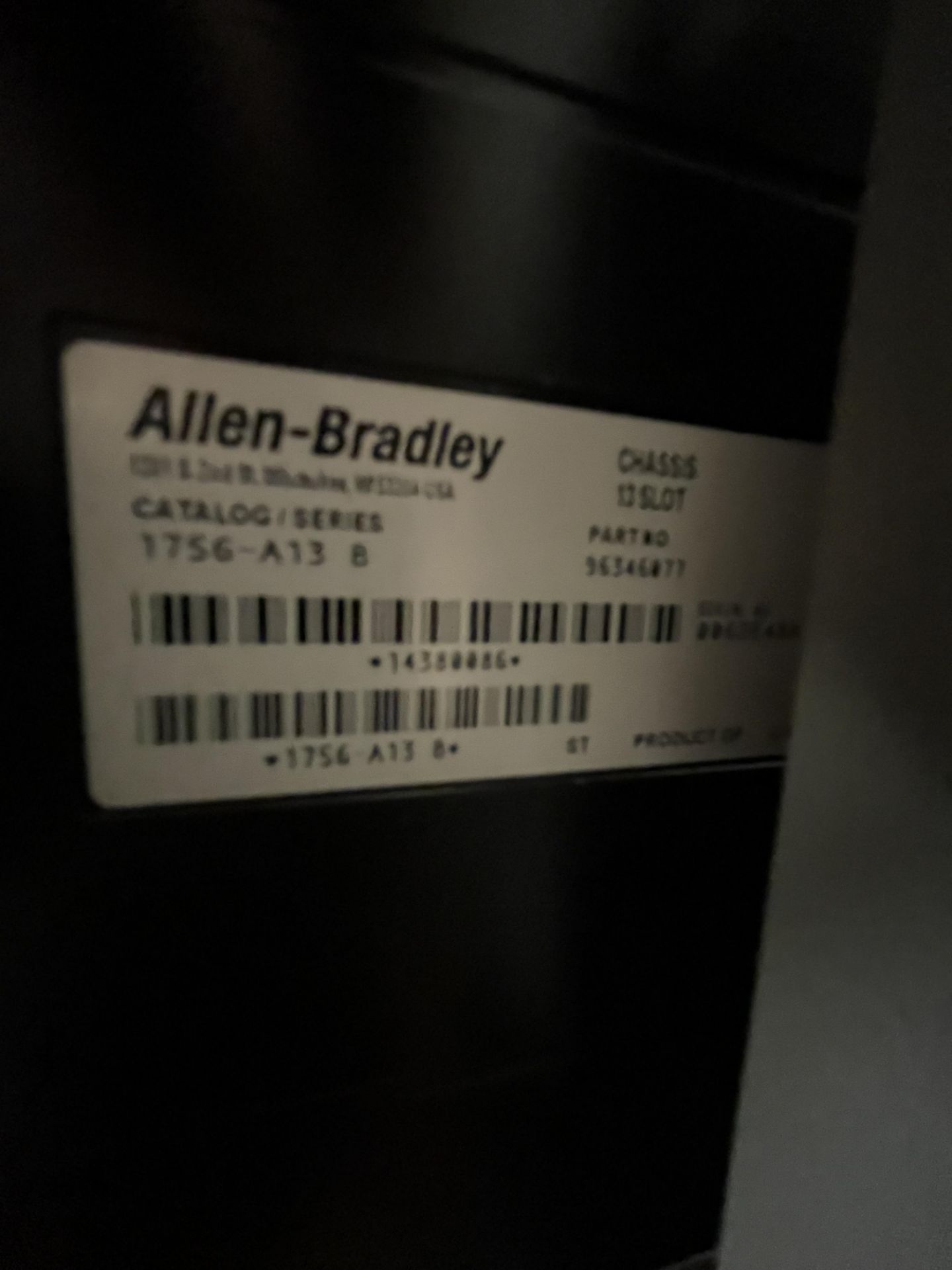 (2) ALLEN-BRADLEY PLC RACKS 13 SLOT CATALOG SERIES 1756-A13 B - Image 2 of 6