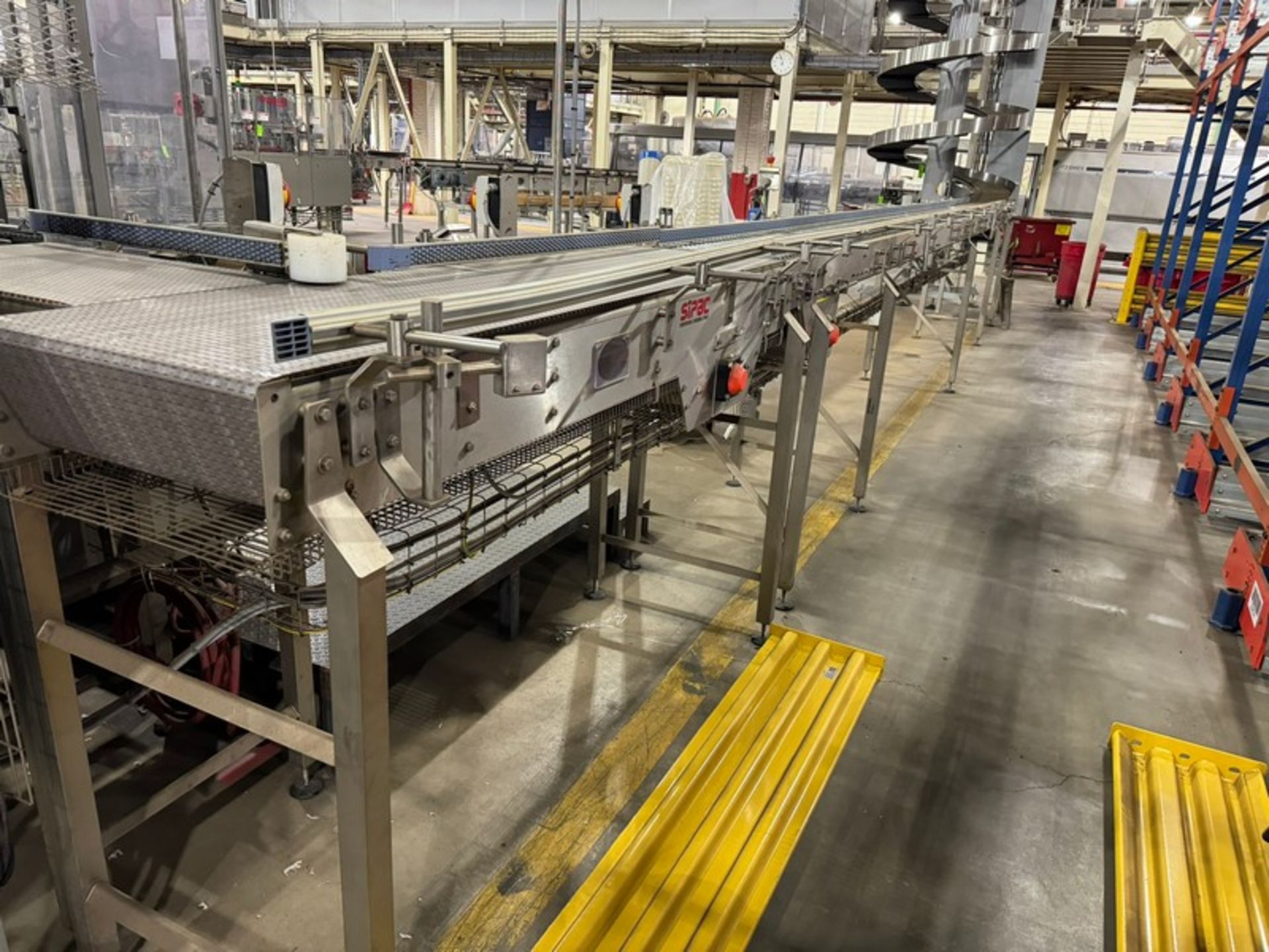 SIPAC Straight Section of Roller Conveyor, with Aprox. 16” W Guides, Overall Length: Aprox. 30 ft. - Image 4 of 6