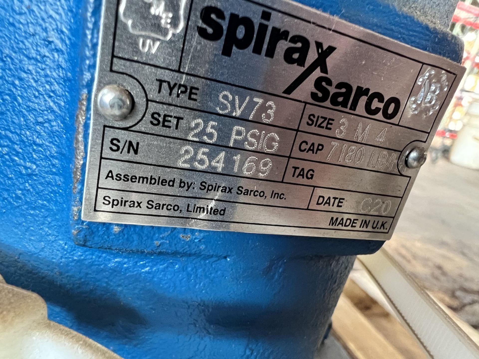 NEW SPIRAX SARCO SAFETY RELIEF VALVE, MODEL SV73, S/N 254169 - Bild 7 aus 9