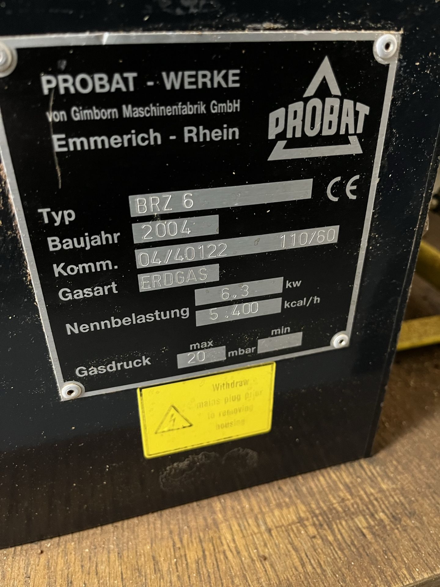 PROBAT SAMPLE BARREL ROASTER BRZ 6 YEAR 2004 NUMBER OF ROASTING DRUMS - Image 6 of 10