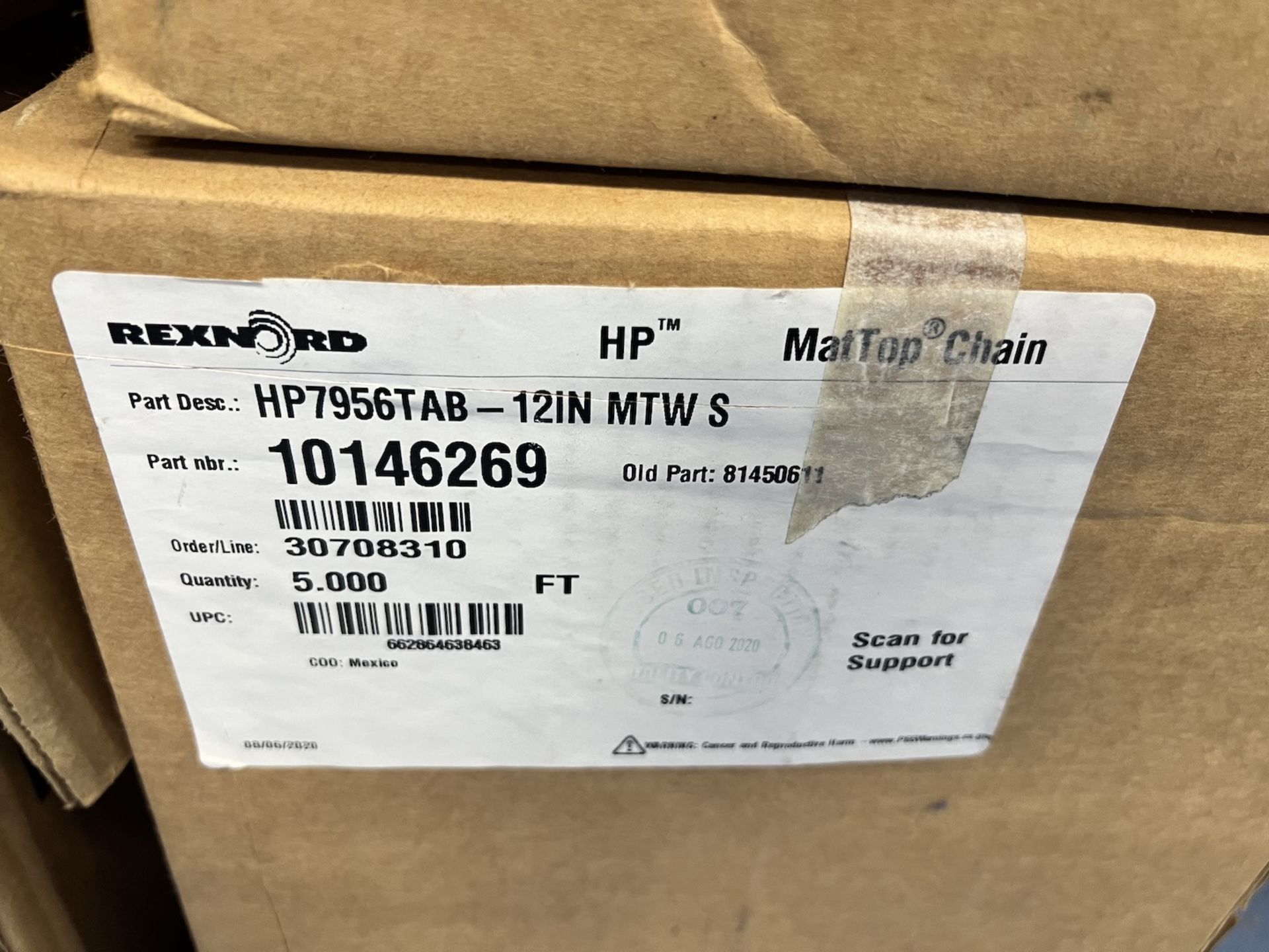 (4) BOXES OF REXNORD MATTOP CHAIN CONVEYOR, 5 FT L - Image 4 of 4
