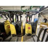 (2) CROWN STANDUP NARROW AISLE FORKLIFTS, MODEL RC5515-30, BATTERIES NOT INCLUDED