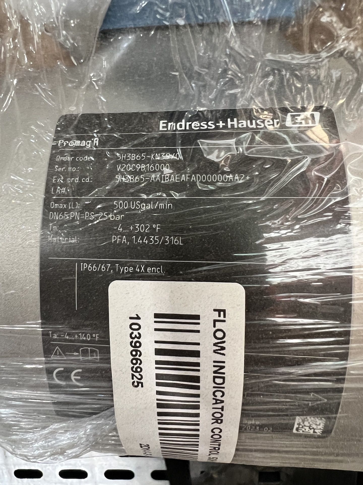 NEW ENDRESS HAUSER FLOW METER (SEE OEM TAG FOR DETAILS) - Image 3 of 4