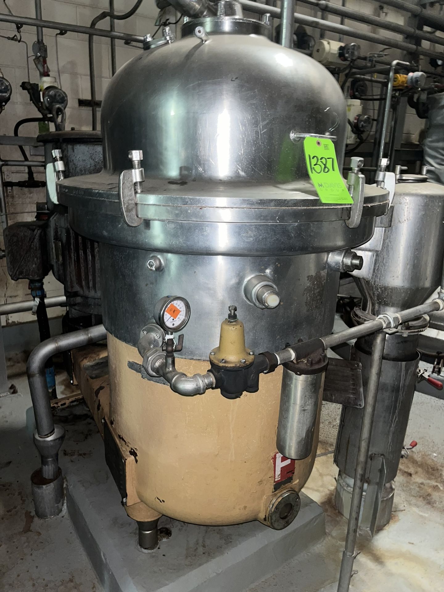 WESTFALIA SEPARATOR MODEL TYPE:SAMS15037 SERIAL NO:1642 089 SPEED OF BOWL:5000 RPM WITH 40 HP MOTOR - Image 5 of 5