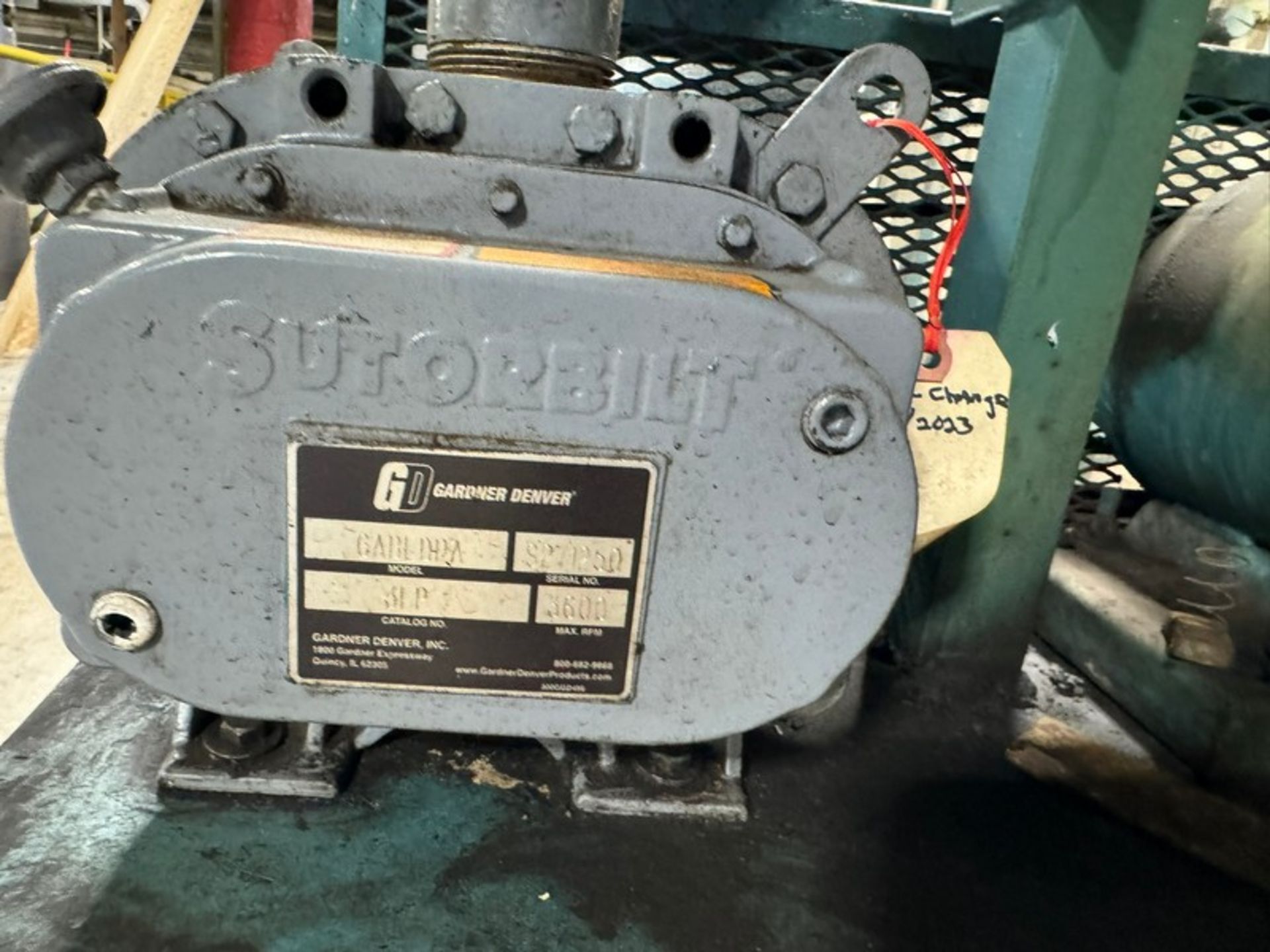 5 hp Blower Unit, with Sutorbilt Blower Head, M/N GABLDPA, S/N S271250, 3,600 MAX RPM, with (1) 7. - Image 6 of 12