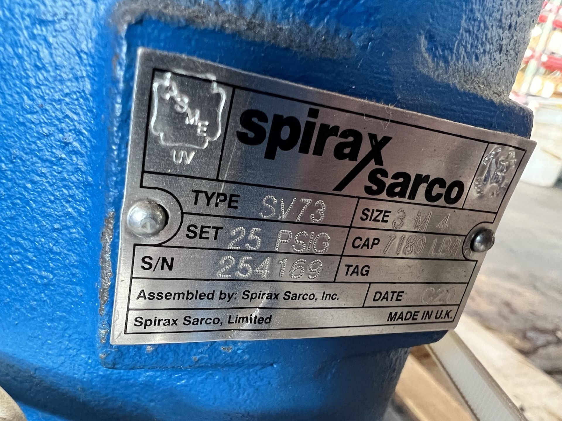 NEW SPIRAX SARCO SAFETY RELIEF VALVE, MODEL SV73, S/N 254169 - Bild 8 aus 9