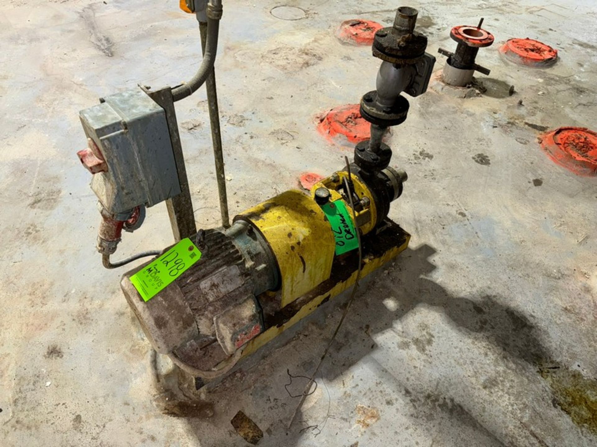 10 hp Pump, Size: 1 x 1.5-5, S/N 3550, with Motor (LOCATED IN FREEHOLD, N.J.) - Image 3 of 3