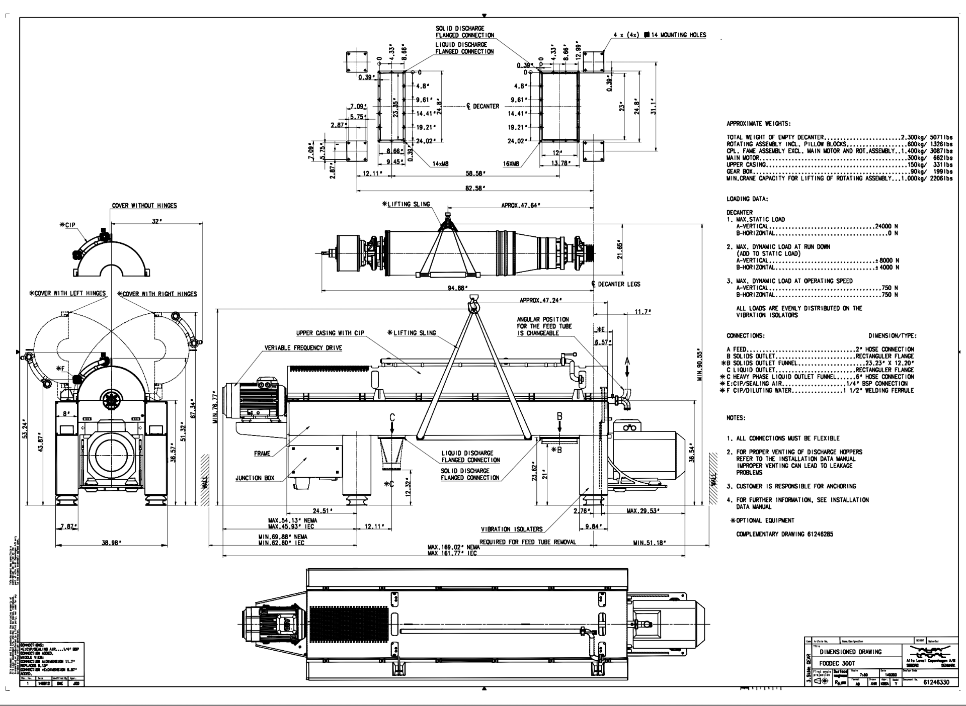 ALFA LAVAL DECANTER CENTRIFUGE TYPE:FOODEC - Image 2 of 18