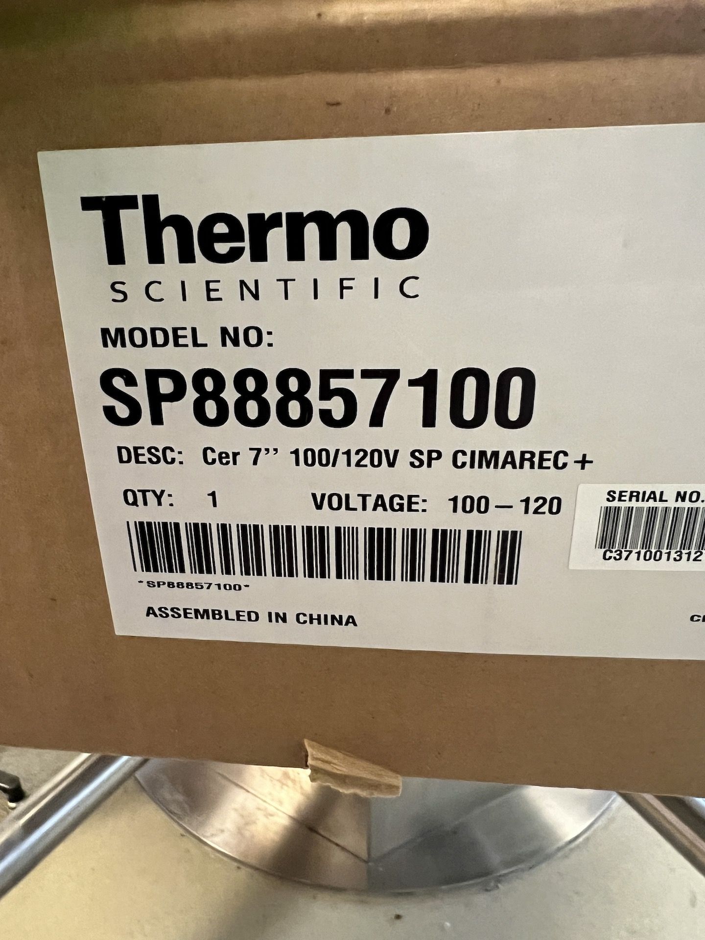 NEW THERMO SCIENTIFIC CIMAREC+ HOT PLATE STIRRER, MODEL SP88857100, - Image 3 of 9