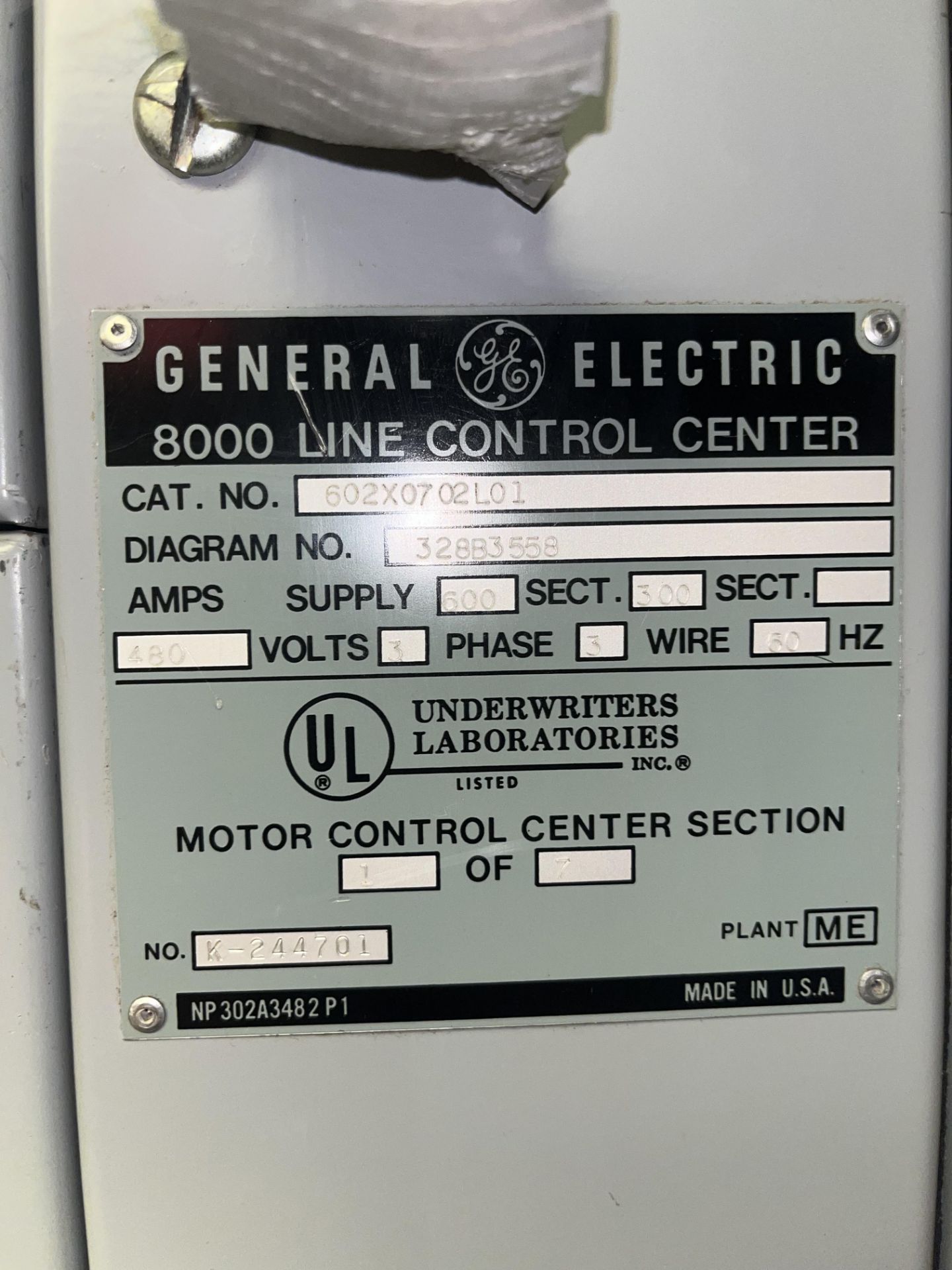 GENERAL ELECTRIC MOTOR CONTROL CENTER - Bild 6 aus 6