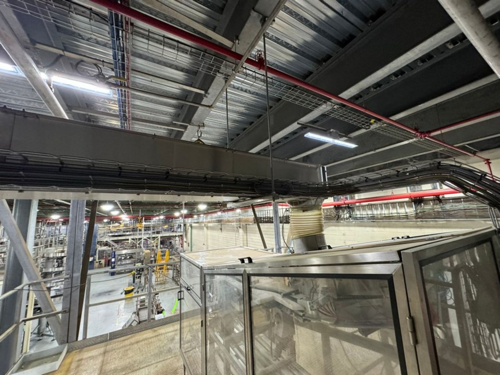 Straight Section of Enclosed Cap Conveyor, Aprox. 25 ft. L, Suspended from Ceiling (LOCATED IN - Image 3 of 4