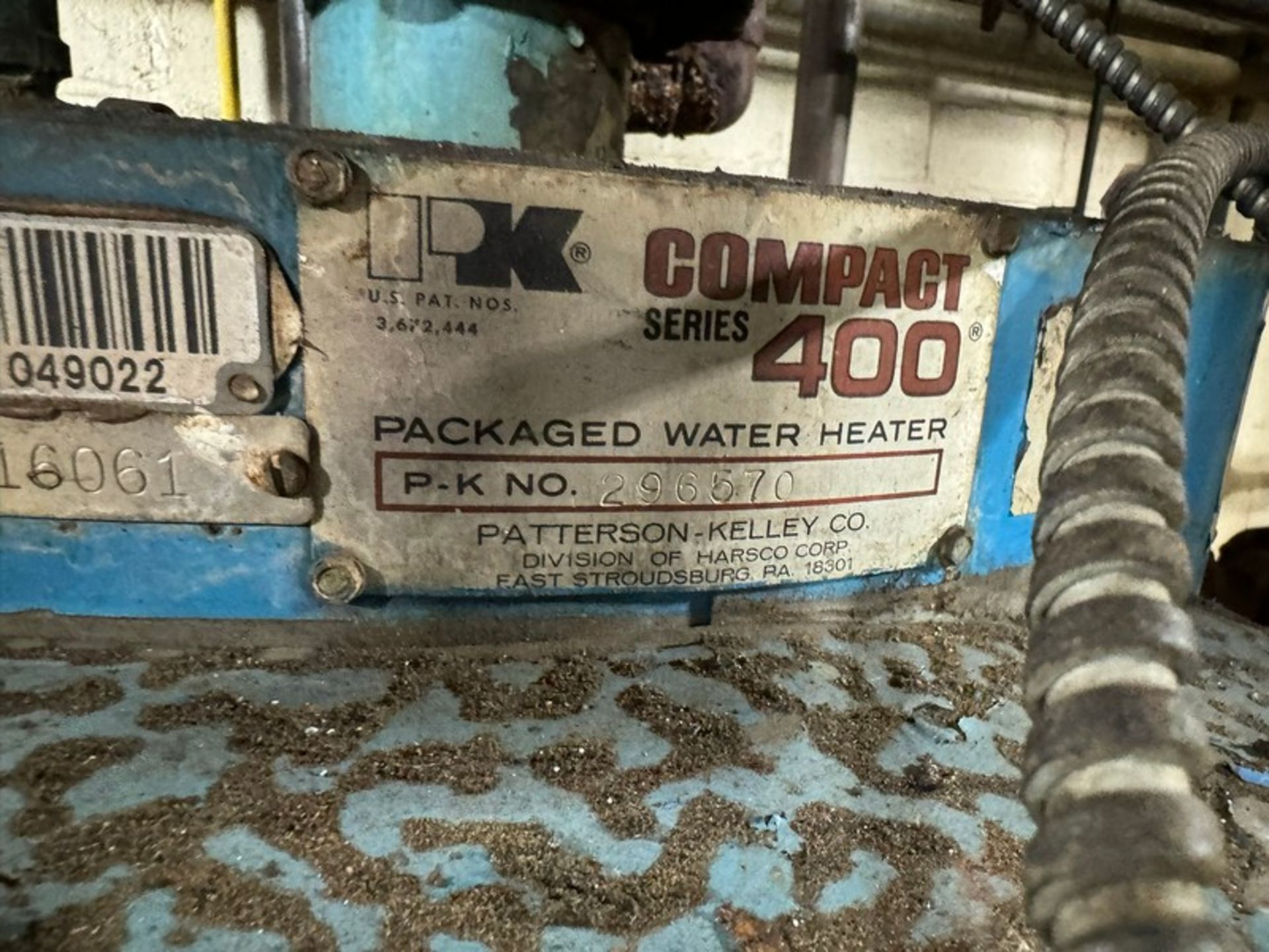 Patterson-Kelley Packaged Water Heater, PK. No. 296580, Compact Series 400 (N: 049022)(LOCATED IN - Image 3 of 3