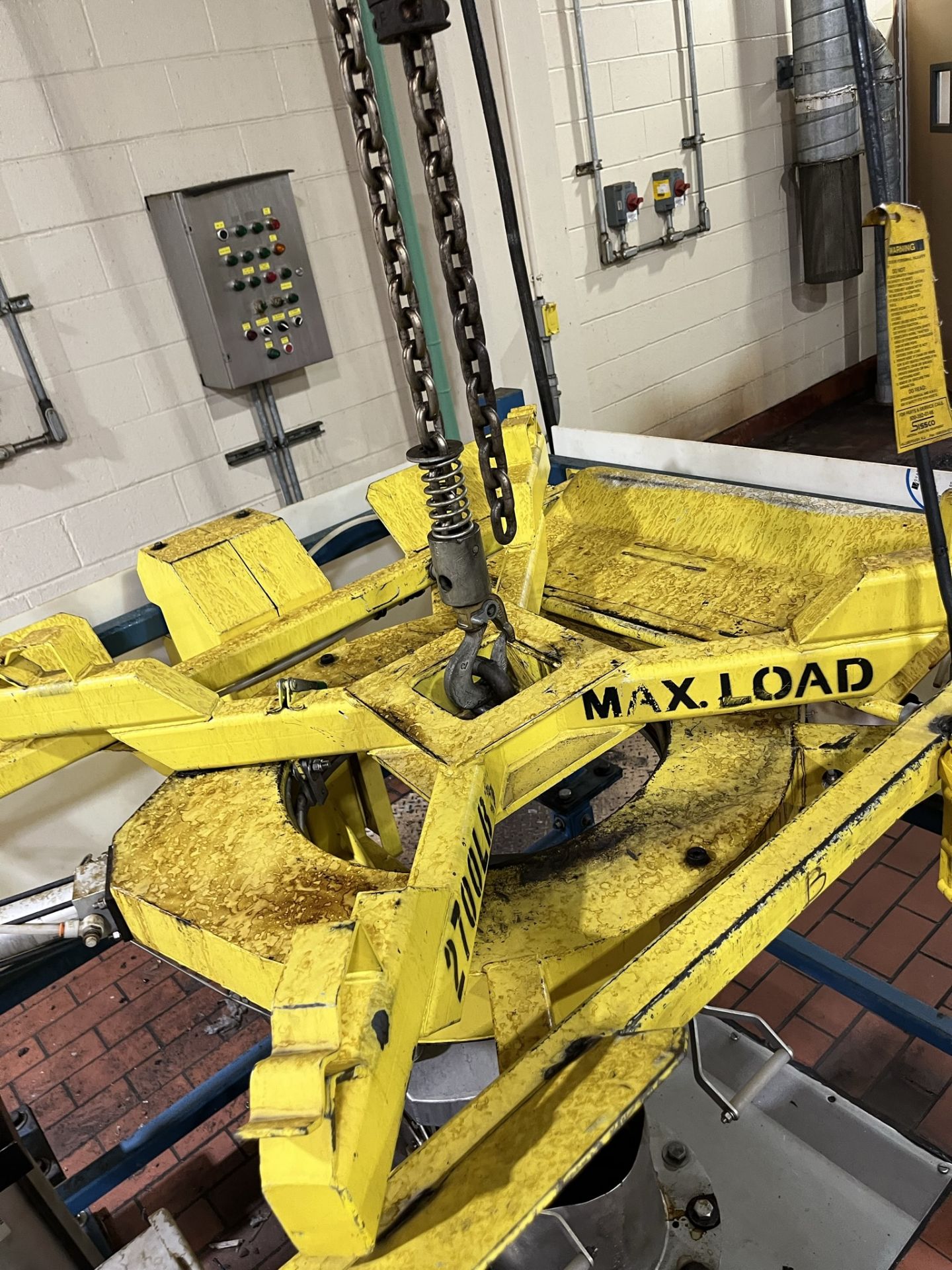 FLEXICON SUPERSAC UNLOADER, BULK BAG DISCHARGER 2700 LBS MAX LOAD, INCLUDES I-BEAM WITH ELECTRIC - Image 6 of 10