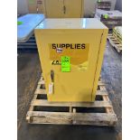 (2) FLAMMABLE STORAGE CABINETS, Justrite Yellow Flammable Safety Cabinet, 30 Gallon, 2 Door, 1