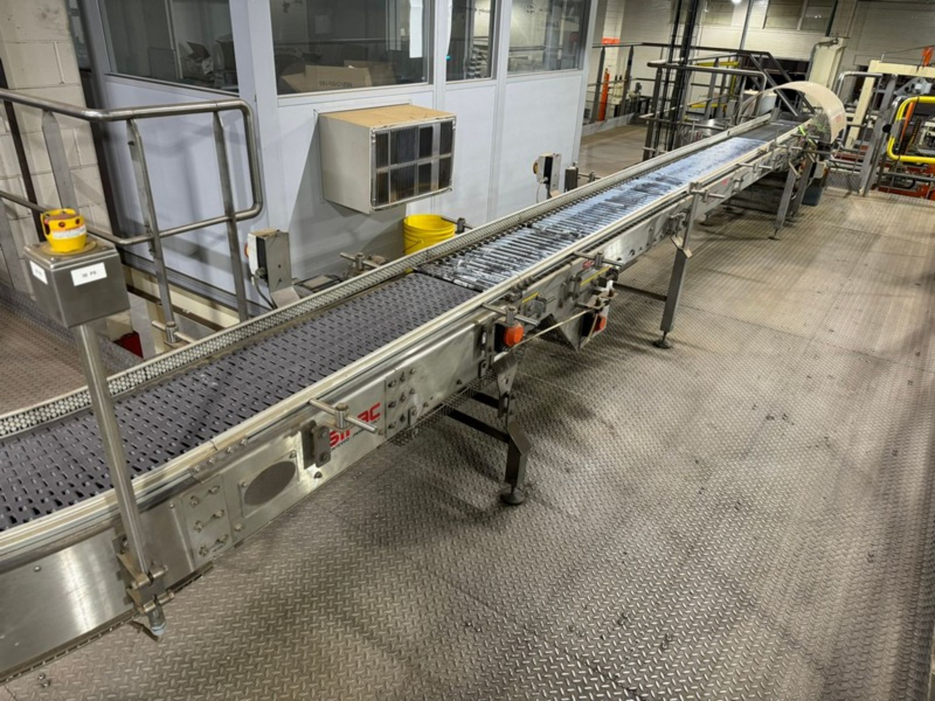 SIPAC Conveyor & Roller Conveyor, with 1-90 Degree Turn, with Aprox. 12” W Conveyor Belt, with - Image 2 of 6