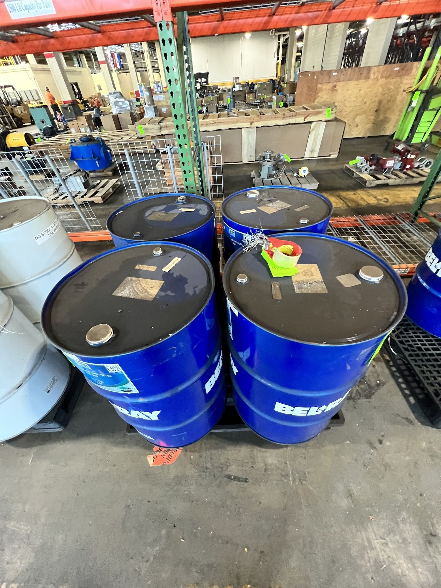 (6) BARRELS ON (2) PALLETS OF Belray No Tox Synthetic Food Grade Oil 150, Product Code # 64238-DR, - Image 5 of 8