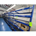 WIDE SPAN STORAGE RACK WITH WIRE DECKING, 5-SECTIONS, EACH SECTION IS 96 IN. L X 30 IN. W X 82 IN.