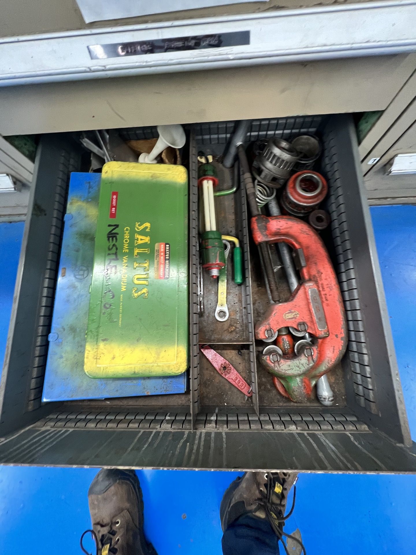 PARTS CABINET WTH CONTENTS, INCLUDES ASSORTED HARDWARE, GROOVE PINS, COTTER PINTS, ROLL PINS, - Image 15 of 17