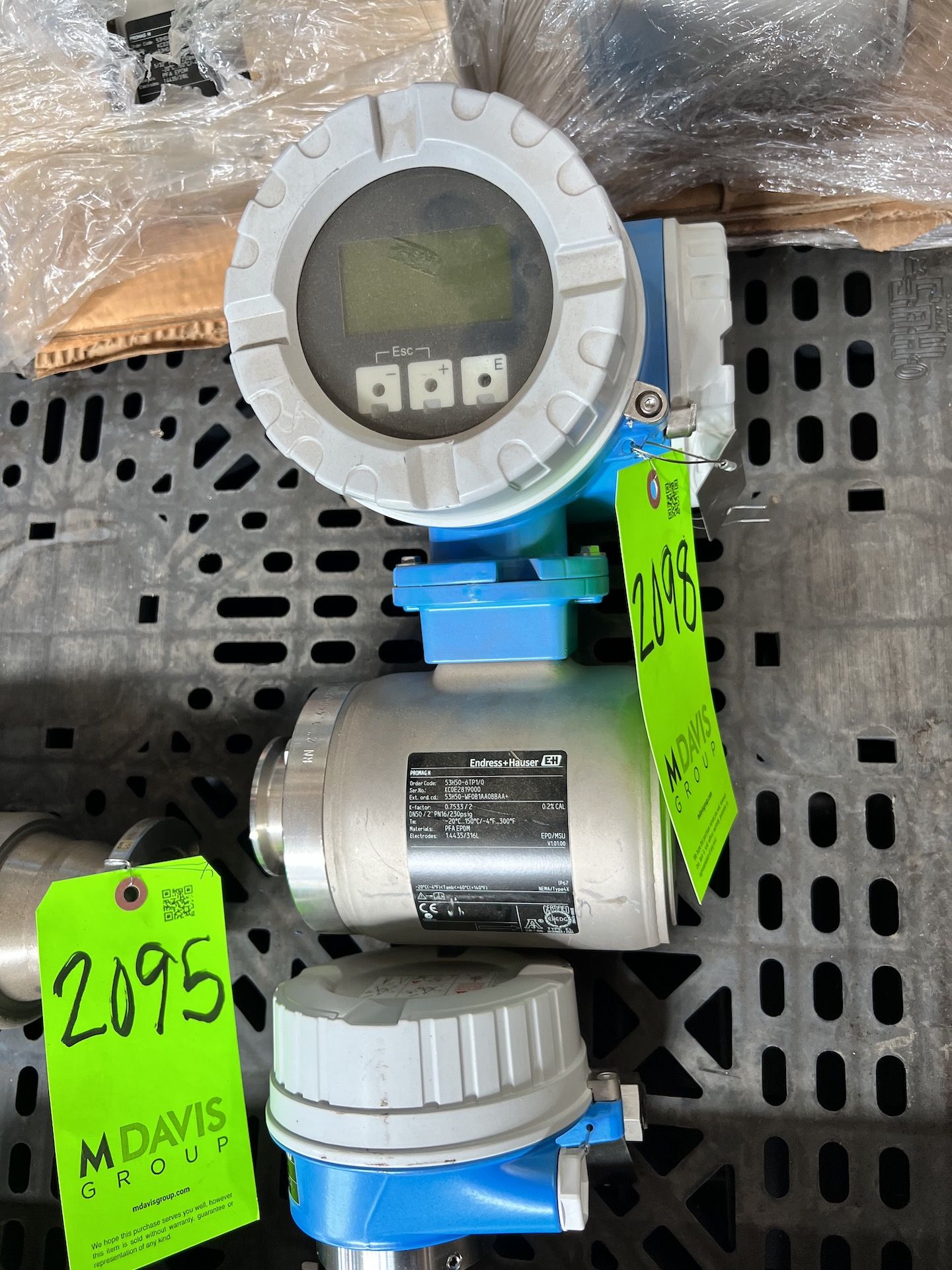 ENDRESS HAUSER FLOW METER, MODEL PROMAG H (BELIEVED TO BE NEW)