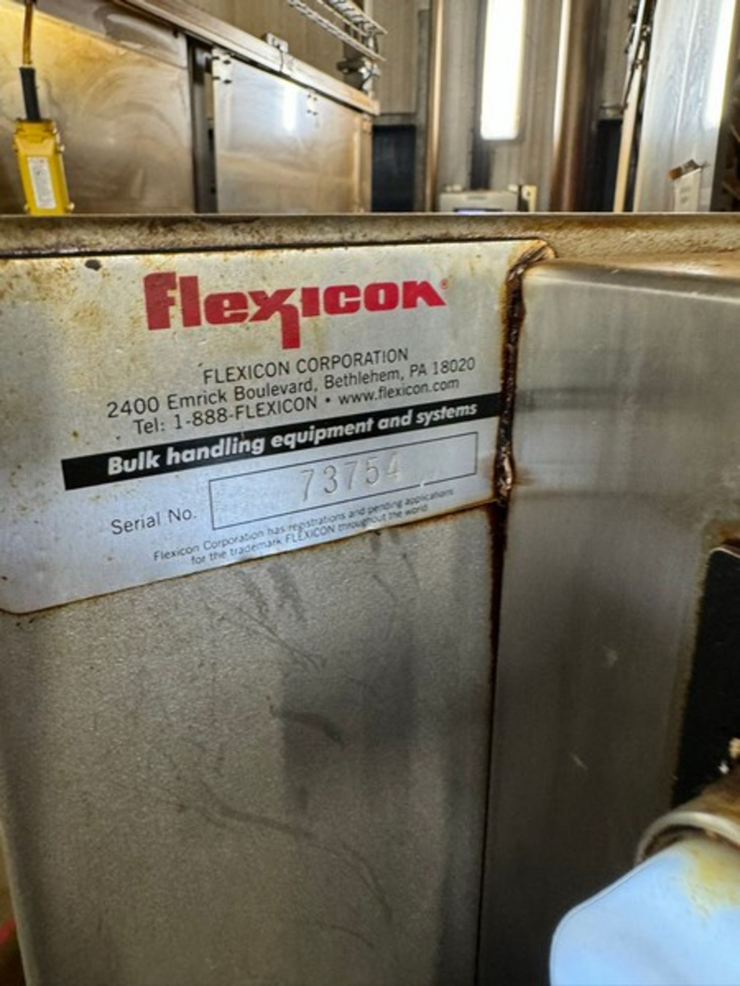 Flexicon Super Sac Unloading Station, S/N 73754, Includes Harrington 2-Ton Hoist, S/S Super Sac - Image 6 of 10