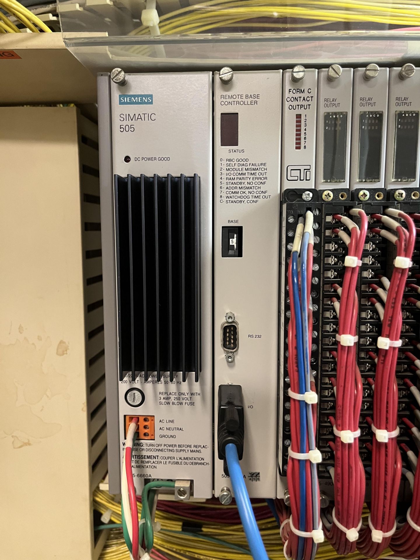 (2)SIEMENS SIMATIC Tl505 PLC POWER RACK (Located Freehold, NJ) (Simple Loading Fee $275) - Image 6 of 9
