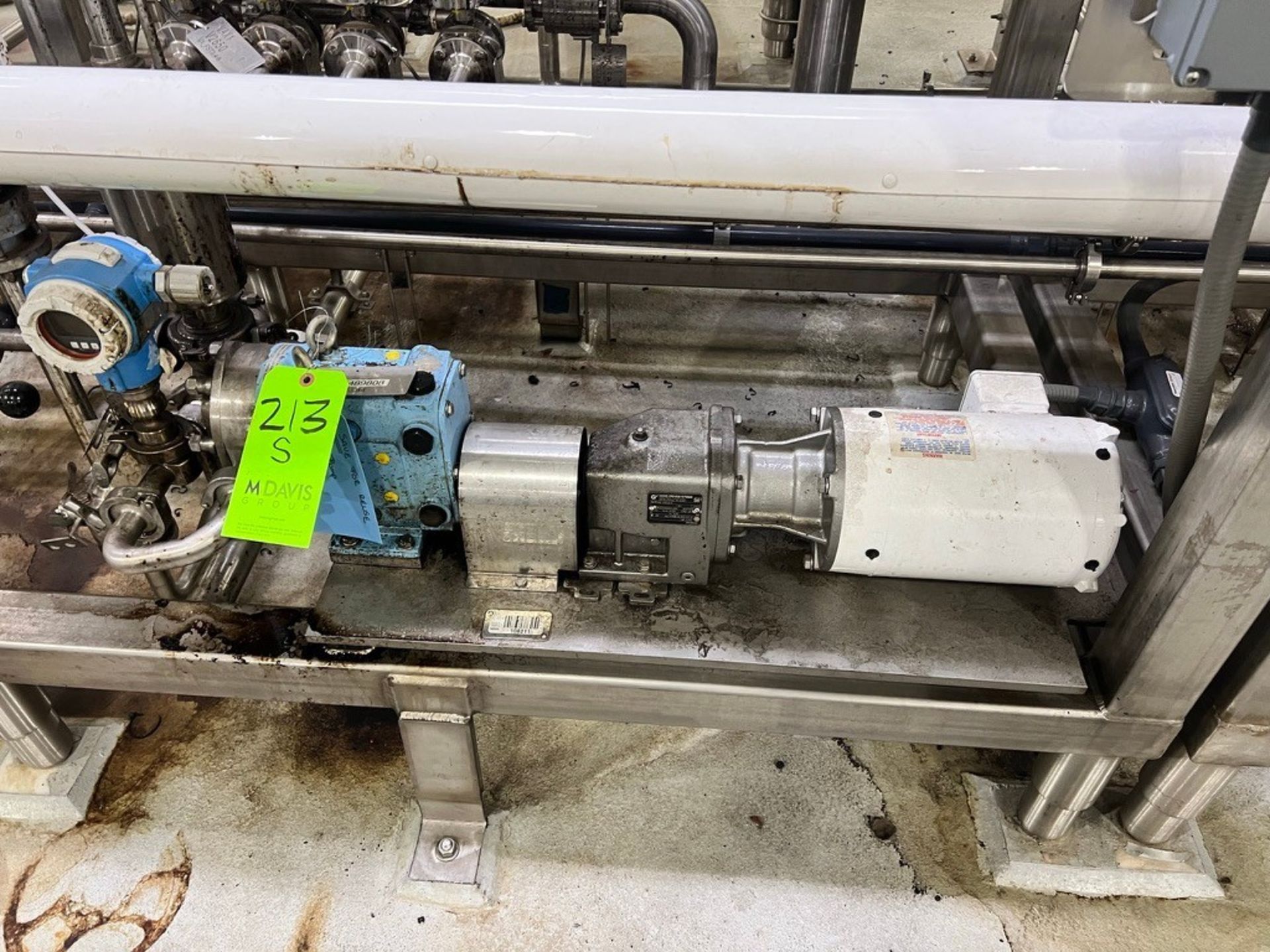 SPX WAUKESHA CHERRY BURRELL 1-HP POSITIVE DISPLACEMENT PUMP, MODEL 006 U2, S/N 10000082883552,