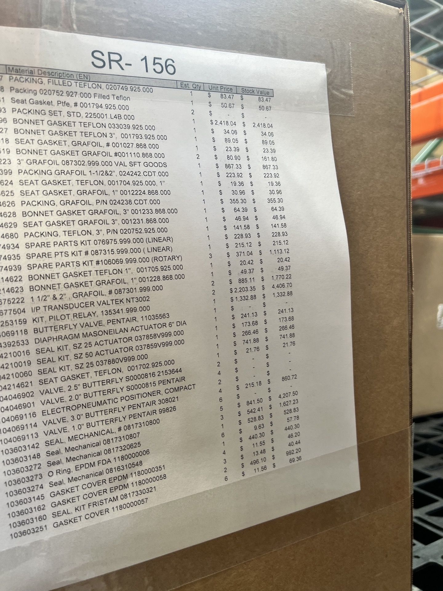 ASSORTED MRO AND SPARE PARTS, PLEASE SEE INVENTORY LISTS IN PHOTOS - Image 9 of 9