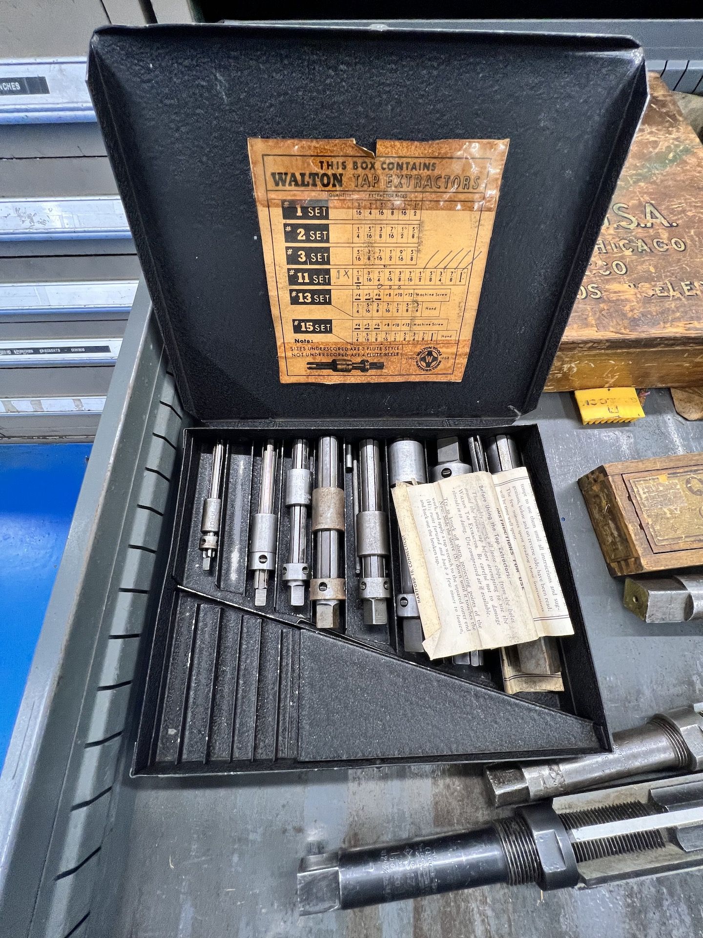 PARTS CABINET WTH CONTENTS, INCLUDES ASSORTED HARDWARE, INCLUDES ASSORTED WRENCHES, POP RIVETS, - Image 14 of 17