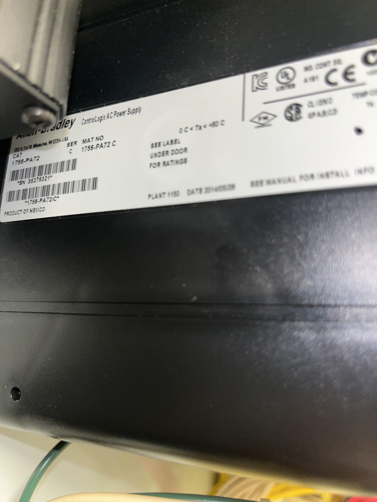 (2) ALLEN-BRADLEY CONTROL LOGIX AC POWER SUPPLY 13 SLOT PLC - Image 2 of 5