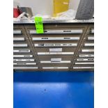 PARTS CABINET WTH CONTENTS, INCLUDES ASSORTED HARDWARE, GROOVE PINS, COTTER PINTS, ROLL PINS,