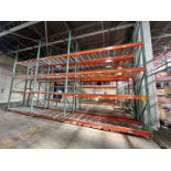 PALLET RACKING, 8 UP-RIGHTS AND 48 CROSS BEAMS