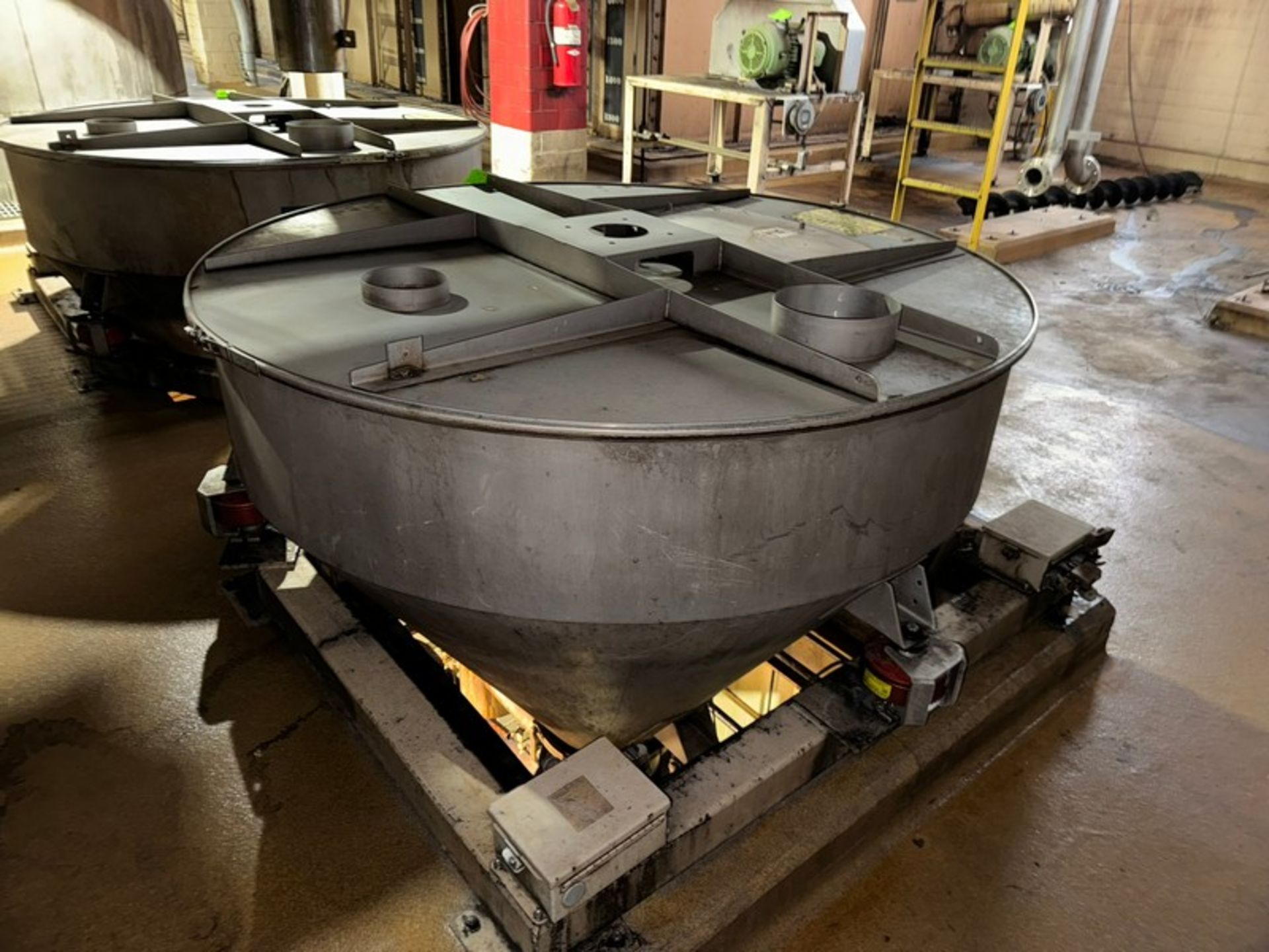 K-Modular S/S Cone Feed Hopper, Aprox. 65” Dia., Mounted on Frame (N: 049118) (LOCATED IN - Image 2 of 4