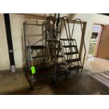Cotterman Portable Stairs, 1- (4) Step Unit & 2- (5) Step Unit, Mounted on Portable Frame (LOCATED