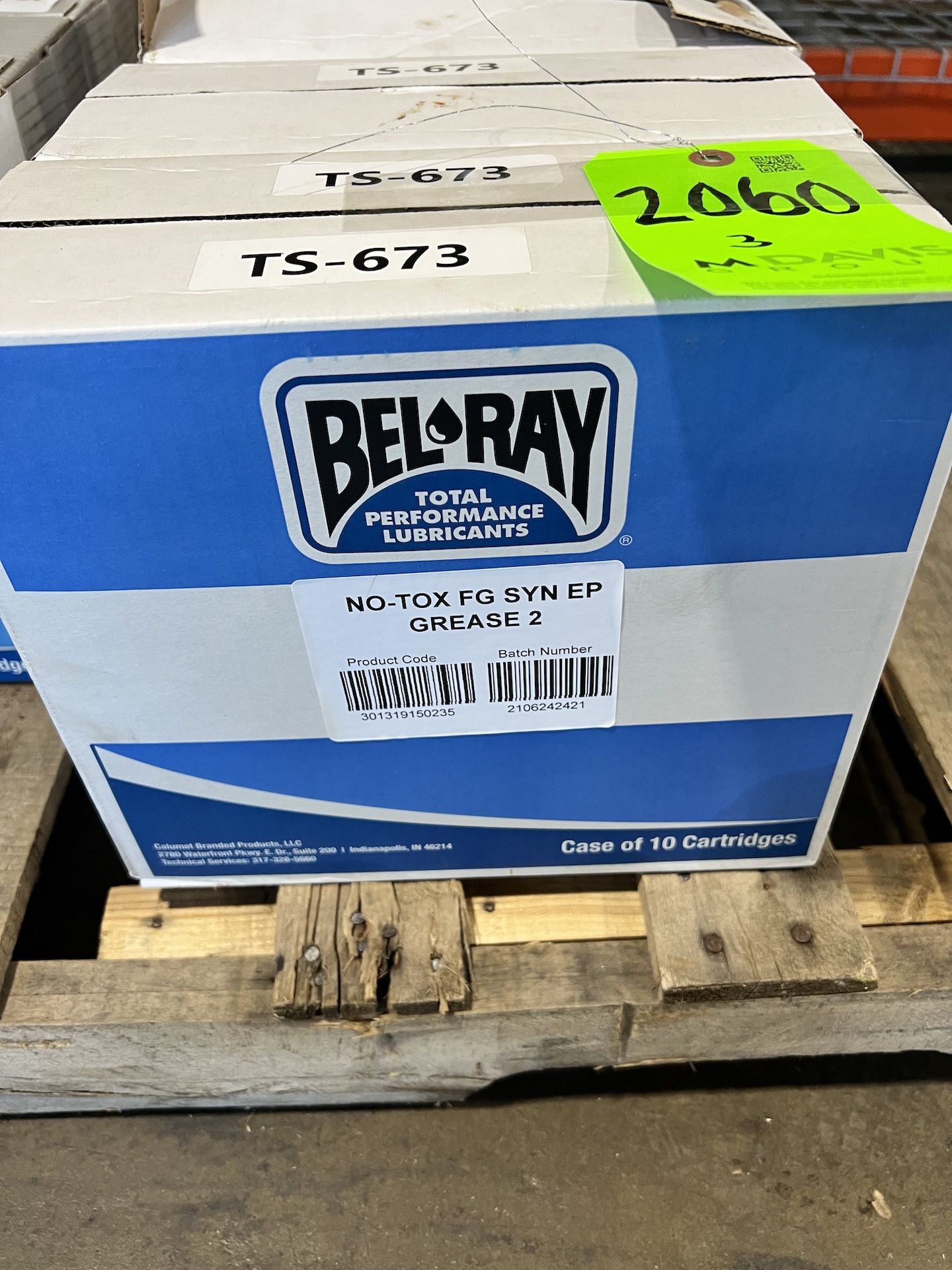 (2.8) Belray No Tox, Food Grade, Synthetic EP Grease 2, Cartridge, # 301319150235 (10 per case) - Image 2 of 2