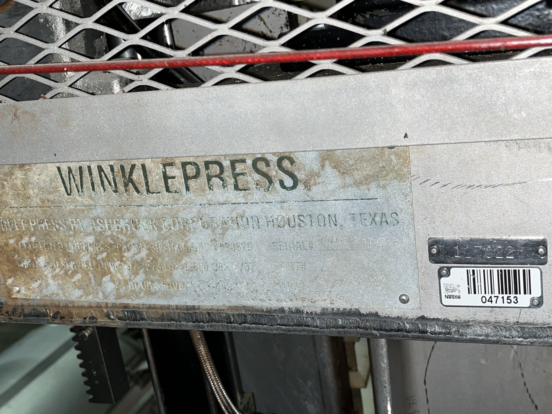 WINKLE PRESS BELT DRYER SERIAL NO.WP0006031735 - Image 15 of 23