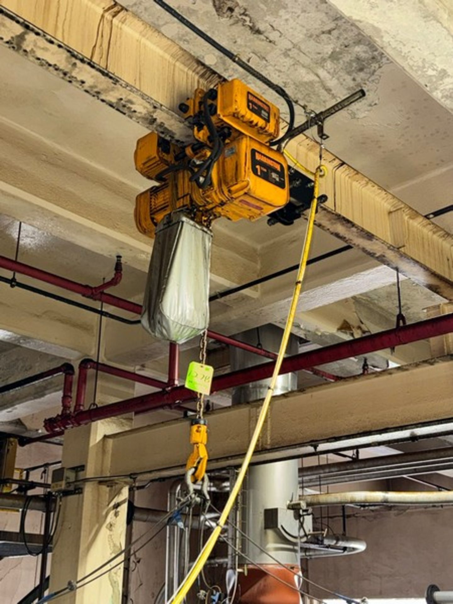 Harrington 1 Ton Electric Hoist, with Hand Control (NOTE: Does Not Include Cross Beam)(LOCATED IN