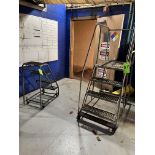 TWO SMALL PUSH LADDERS ON WHEELS (Simple Loading Fee $137.50)