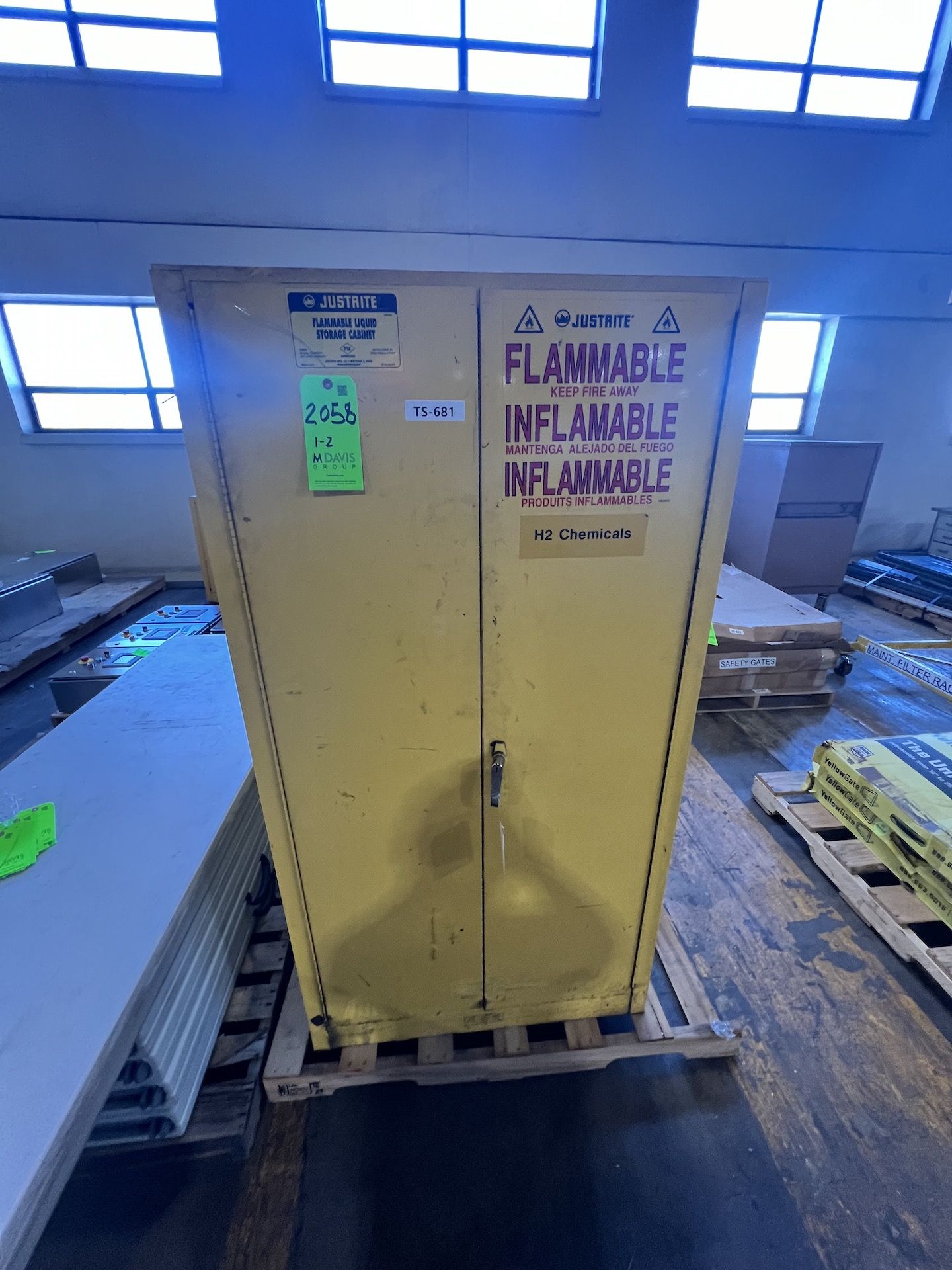 (2) JUSTRITE 60-GALLON CAPACITY FLAMMABLE STORAGE CABINETS, 2-DOOR - Image 2 of 7