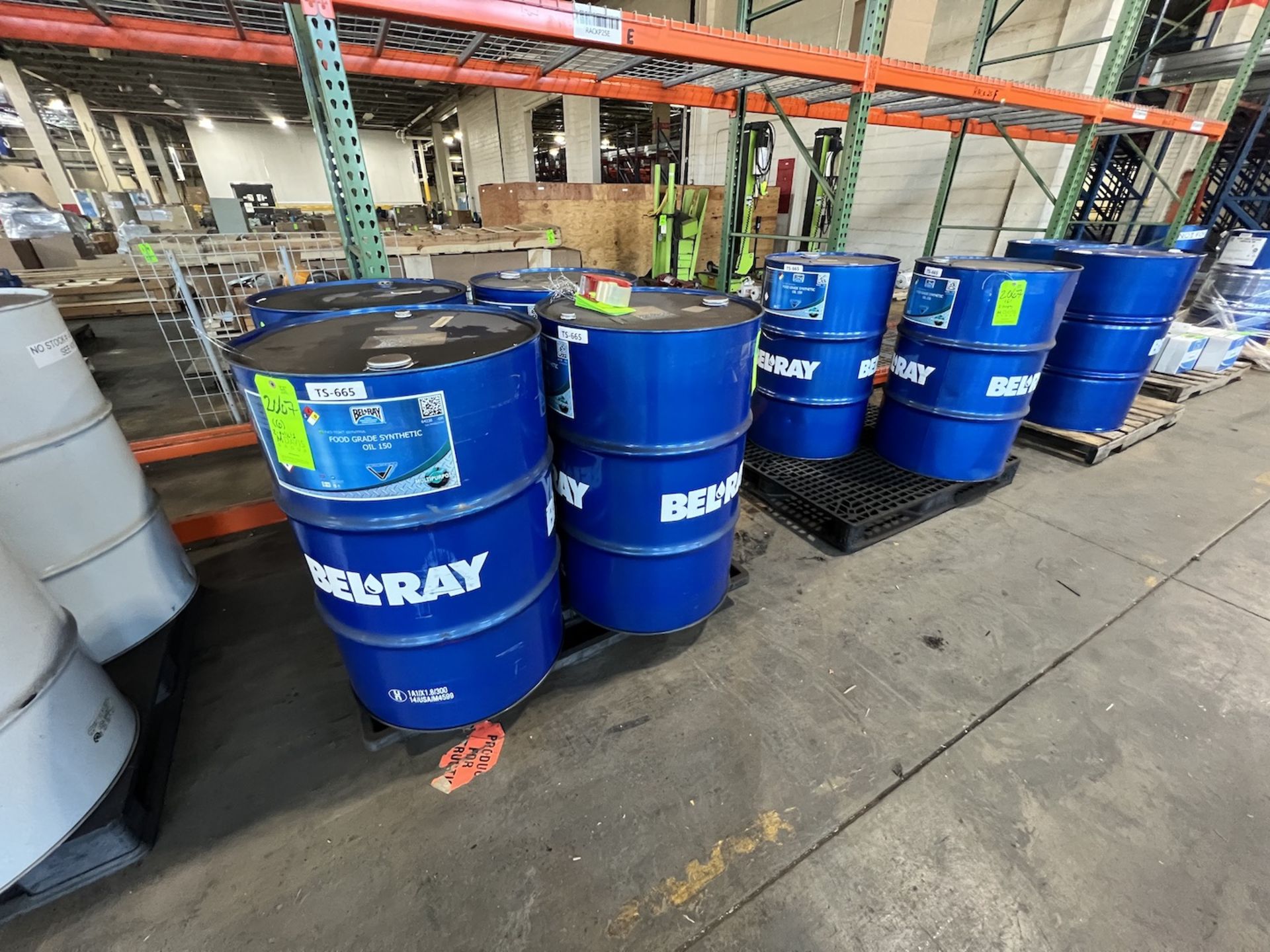 (6) BARRELS ON (2) PALLETS OF Belray No Tox Synthetic Food Grade Oil 150, Product Code # 64238-DR, - Image 2 of 8