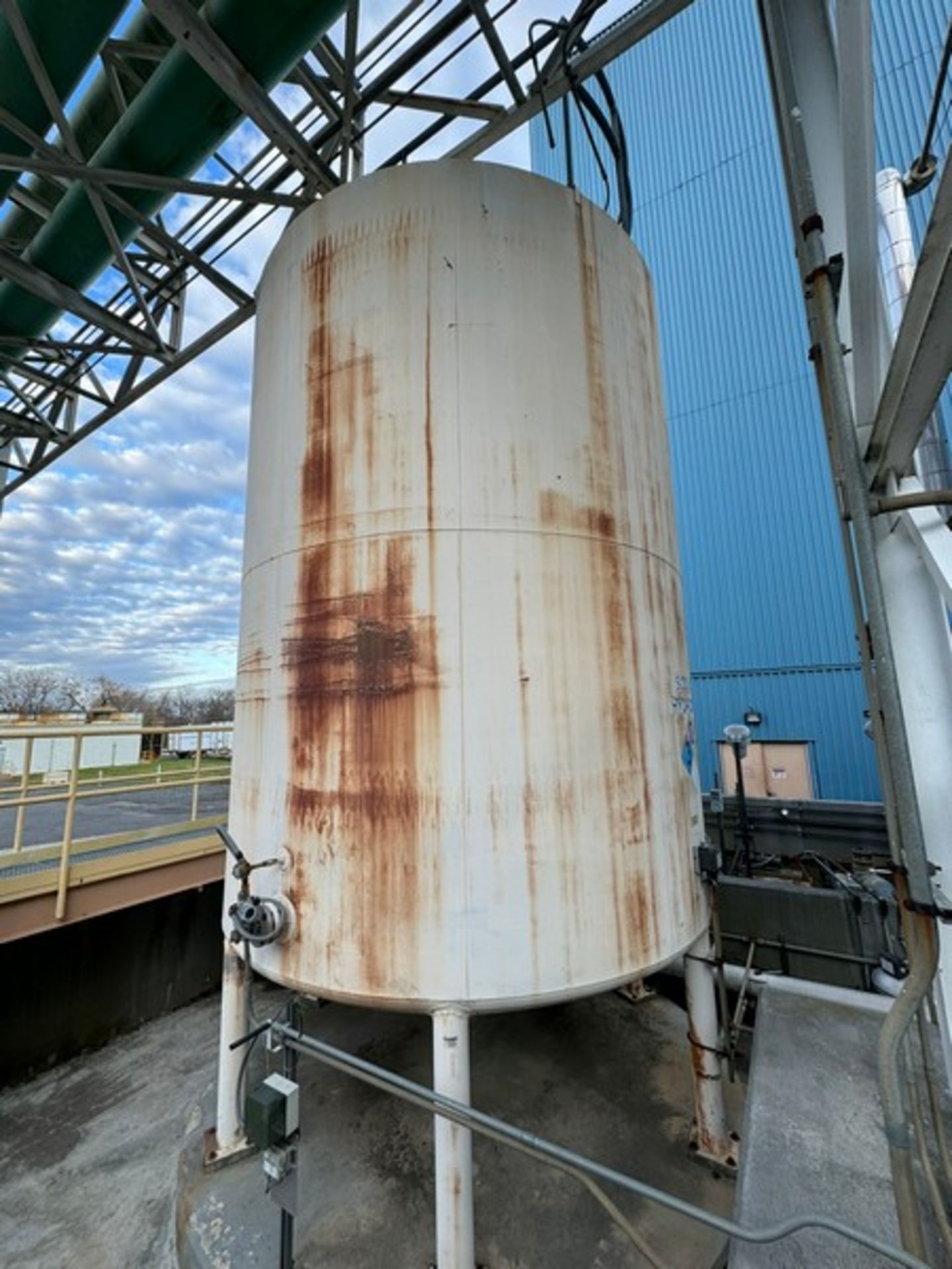 12,000 Gal. Vertical Tank, Mounted on Mild Steel Legs (LOCATED IN FREEHOLD, N.J.) - Image 10 of 11