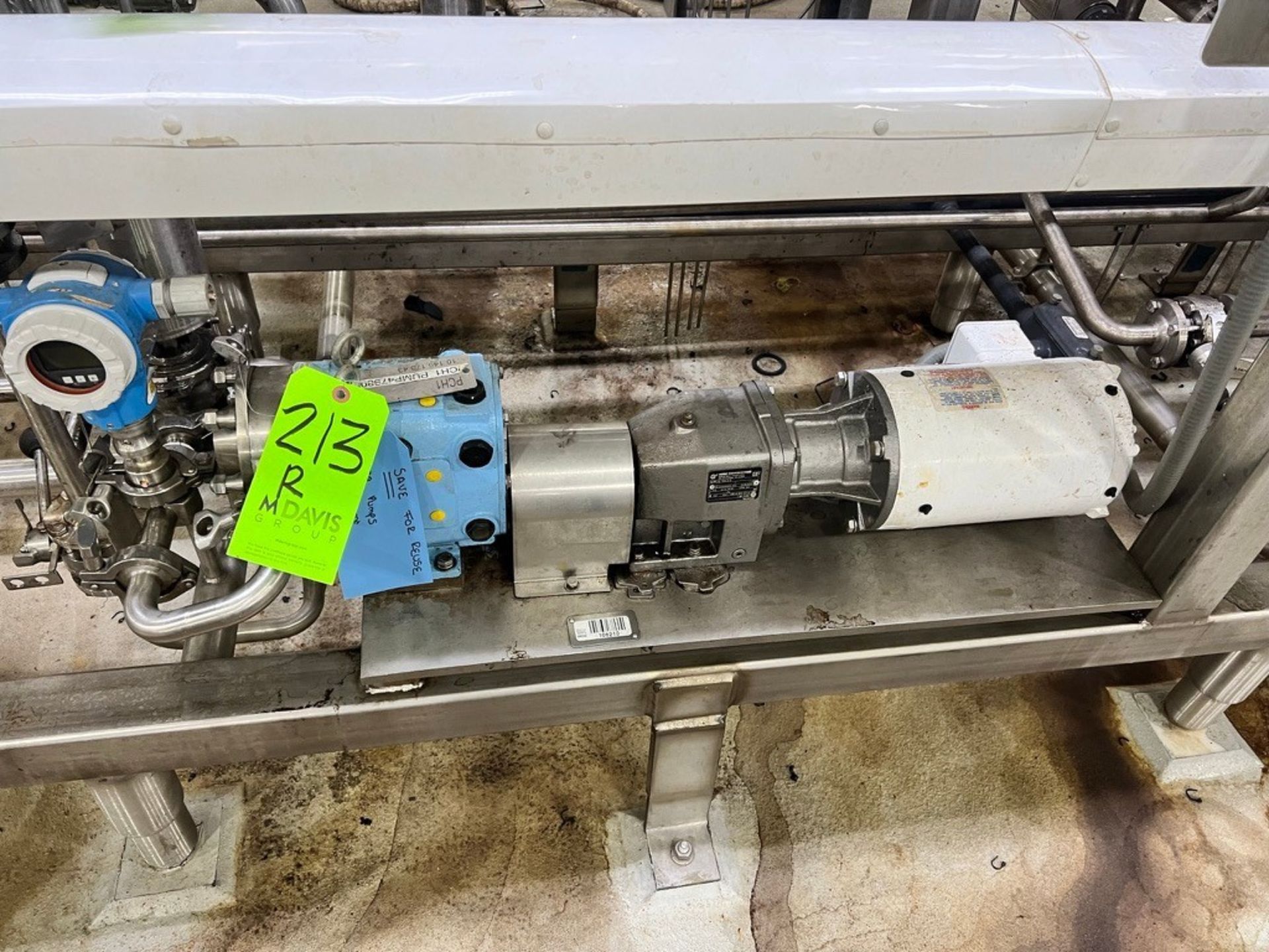 SPX WAUKESHA CHERRY BURRELL 1-HP POSITIVE DISPLACEMENT PUMP, MODEL 006 U2, S/N 1000002967839, 1745