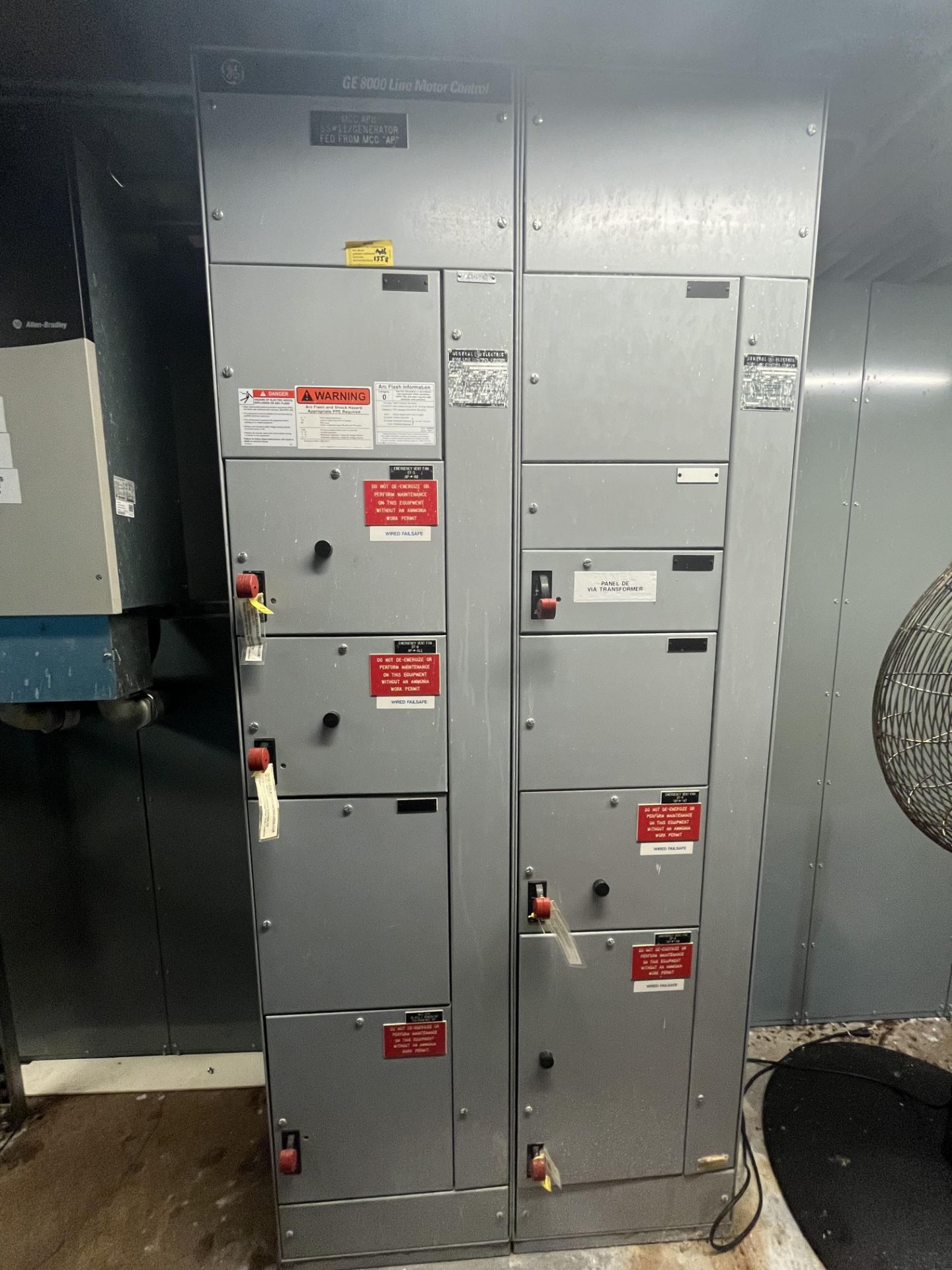 GE 8000 LINE MOTOR CONTROL GENERAL ELECTRIC 6 BUCKETS (Located Freehold, NJ) (Simple Loading Fee