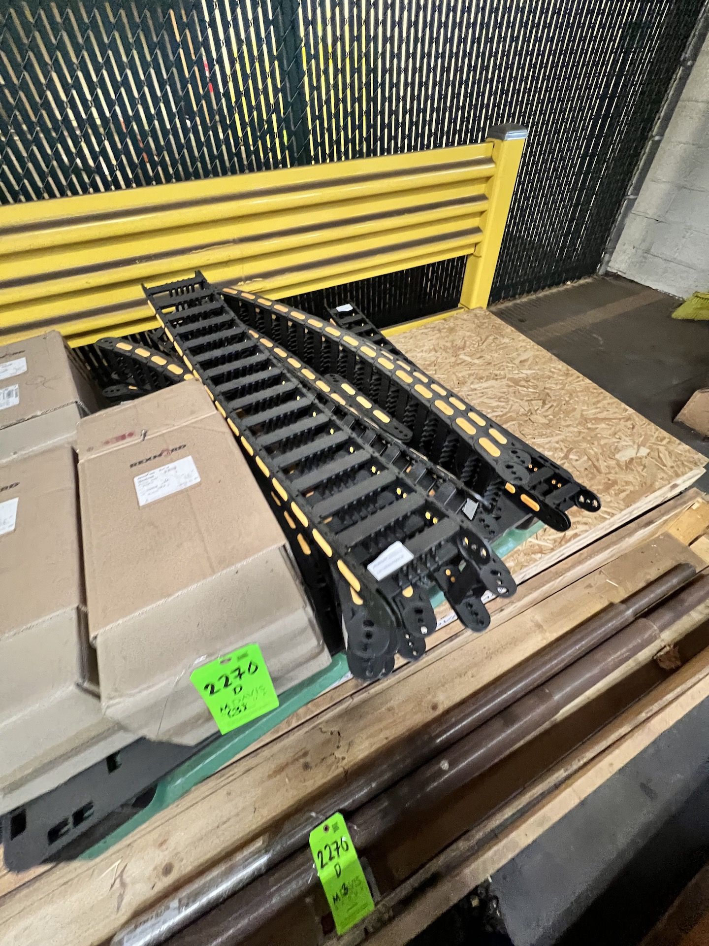 PALLETIZER SPARE PARTS AND MRO, INCLUDES MATTOP CONVEYOR (1785MM/1505 HP), (3) BOXES OF REXNORD - Image 7 of 8