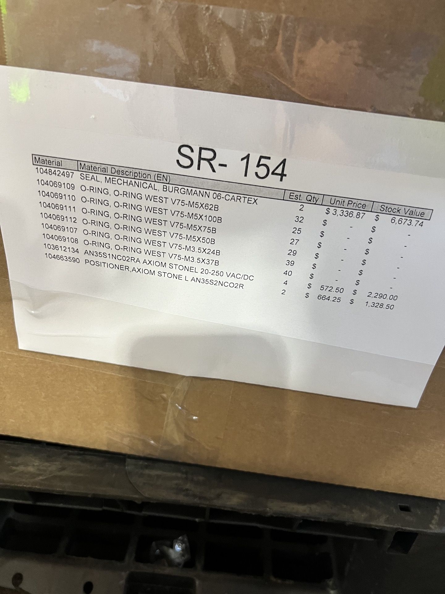 ASSORTED MRO AND SPARE PARTS, PLEASE SEE INVENTORY LISTS IN PHOTOS - Image 5 of 6
