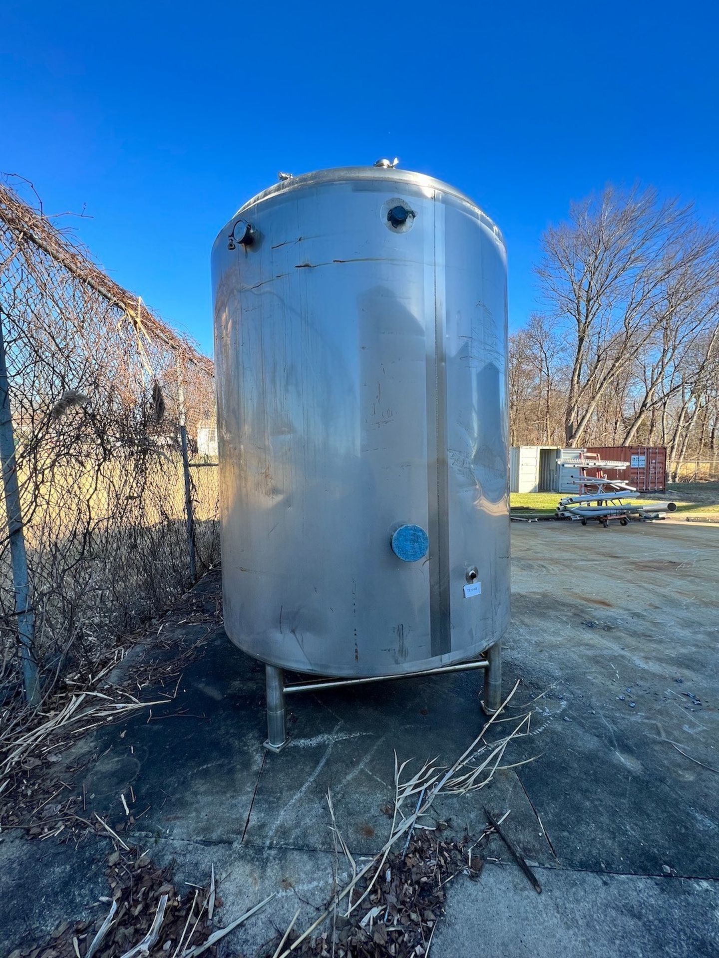 A&B APPROX. 1,500 GALLON DOME-TOP SLOPED-BOTTOM JACKETED TANK, S/N 60604301, VESSSEL/SHELL -20 - Image 5 of 5