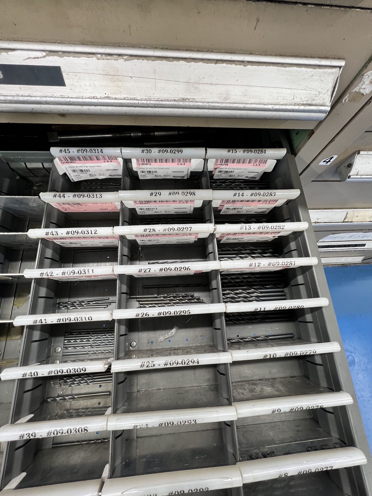 PARTS CABINET WTH CONTENTS, INCLUDES ASSORTED HARDWARE, INCLUDES ASSORTED WRENCHES, POP RIVETS, - Image 9 of 17