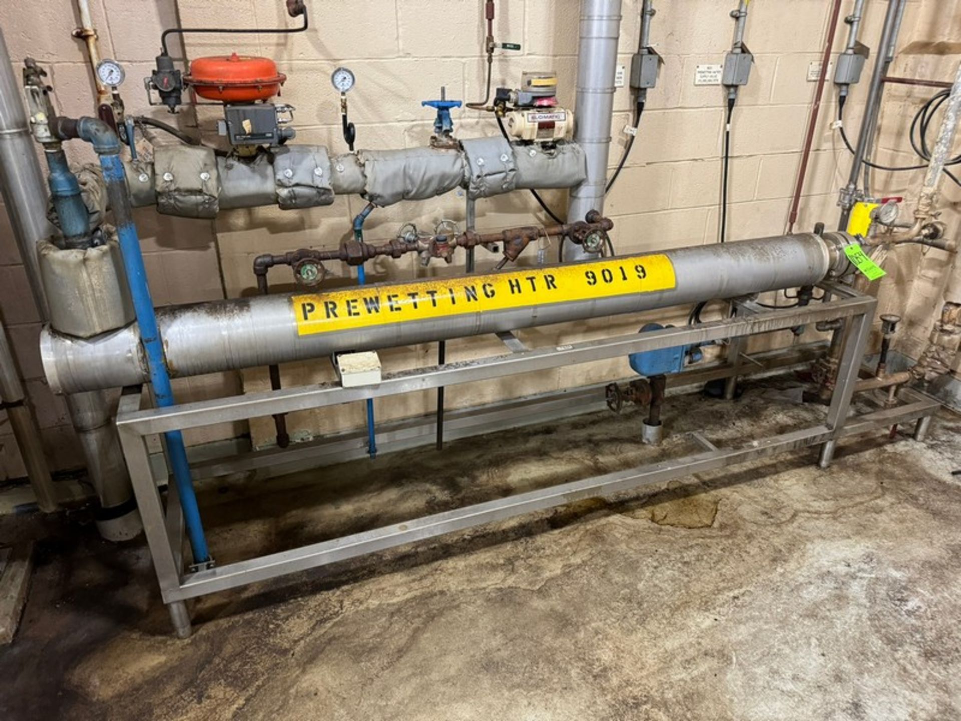 Shell & Tube Heat Exchanger, Aprox. 100” L x 8” Dia., Mounted on S/S Frame (LOCATED IN FREEHOLD, N. - Image 2 of 3