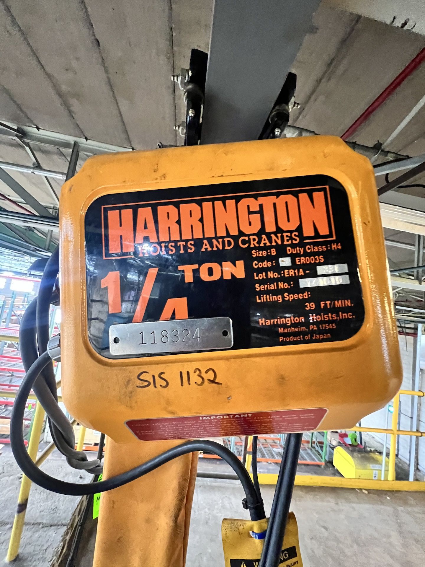 HARRINGTON1/4 TON CHAIN HOIST - Bild 4 aus 5